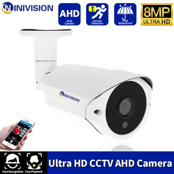 8-Мегапикселова Жичен Аналогова Камера за Видеонаблюдение BNC Външната Градинска Водоустойчив 4K AHD Bullet Security Video Surveillance DVR Камера XMEYE H. 265 5MP