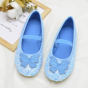 Elsa butterfly glitter с малките си уста, еластична, удобна ежедневни обувки с мека подметка