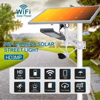 MTStar WIFI камера Слънчев уличен фенер водоустойчив слънчев уличен фенер сигурно прожекторное осветление стенен лампа камера за наблюдение на сигурността