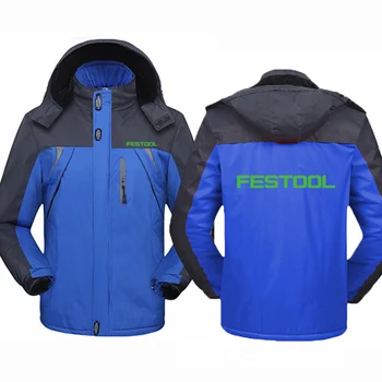 2023 Нова Мъжка Зимна мода Festool, утепленная Ветровка, луксозно яке с цип, ежедневно облекло за алпинизъм, палто