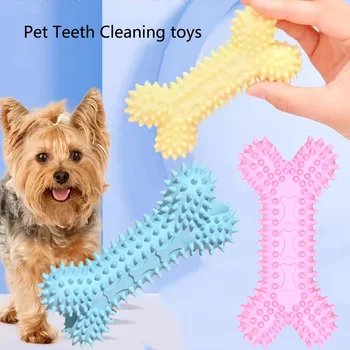 Силиконови играчки за местните зъби за домашни любимци, устойчиви на укусам кучета, конна обучение на местните зъби за котки, кучета, Бавното хранене, играчки за почистване на зъбите, аксесоари за домашни любимци