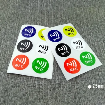 24 БР. Стикер с биркой NFC Ntag213 Универсален етикет RFID Token Patrol 13,56 Mhz Многоцветен за комбинации и Т.н. с NFC Етикети