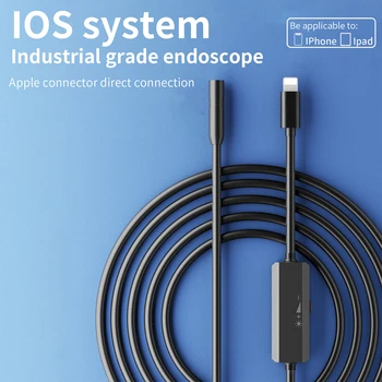 2MP 1080P 8MM За iphone ISO USB Промишлен ендоскоп CMOS Бороскоп на Инспекцията отоскоп Дигитален микроскоп