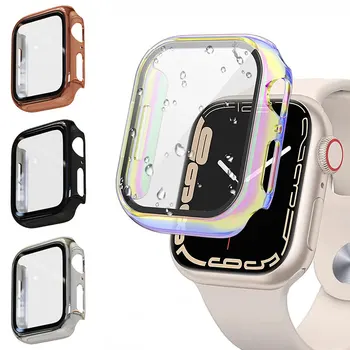 Калъф + Стъкло за Apple Watch Screen Protector 8 7 45 мм 41 мм iWatch 6 5 4 3 SE Аксесоари за Apple watch cover 44 мм 40 мм 38 40 мм