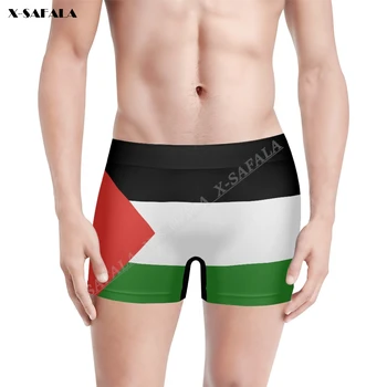 3D печат хартата на Палестина, Дышащее мъжко бельо, панталони, безшевни панталони, высокоэластичные бански костюми, плажни гащи за плуване