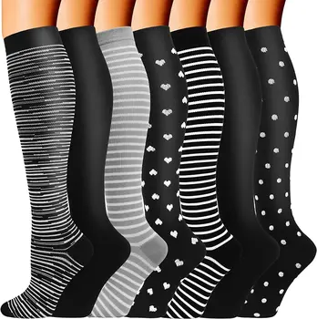 Компресия чорапи Дамски Мъжки найлонови 20-30 мм hg. супена за бременни Подуване на Диабет, Разширени вени Марафонский бягане Спортни чорапи