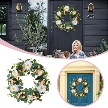 Малко по-Свеж и много романтична украса във формата на цвете, пръстени на вратите, Конзола за украса на входната врата, е просто