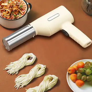 Домакински Електрически Безжична Машина За Приготвяне на Тестени изделия Auto Noodle Maker 5 Форми За Приготвяне на Тестени изделия, на Сменяеми Инструменти за Приготвяне на Тестени изделия, Лесно миещи се