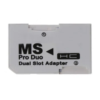 Четец на карти с памет Memory Stick Pro Duo Адаптер за карти Micro-SD TF към MS Pro с два Слота за Sony PSP Геймпад за PSP Карта