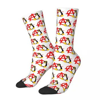Чорапи с операционна система PENGUIN LINUX ПЪНК Anarchy Linux Мъжки дамски Летни чорапи с принтом