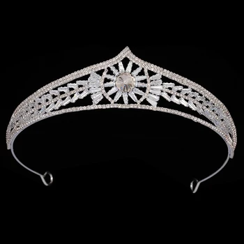 Короната Хадияна Сватбена прическа За младоженци Аксесоари За коса, Бижута Сватба дамски юбилейното парти BCY6003