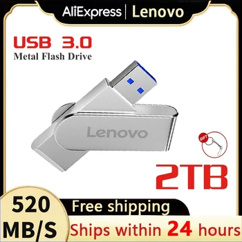 Lenovo USB Flash Drive 16TB Pen Drive 2TB USB 3.0 High Speed Transfer Метална Преносима Карта 128 gb Cle U Disk Memoria USB Stick