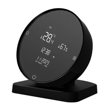 Инфрачервено дистанционно управление на Hristo Wifi, сензор за температура и влажност на въздуха, черно ABS, подходящ за Алекса Google New Home