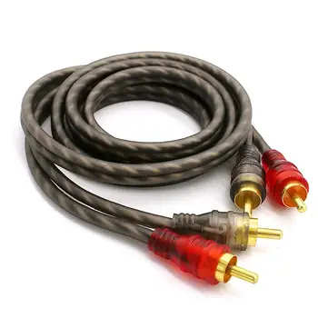 Аудио кабел 1 бр. с Дължина 2 М, Мед аудиокур с дължина от 3 М, Линеен усилвател, Сплетен кабел за автомобилни аудио системи, Резервни Части, Аксесоари