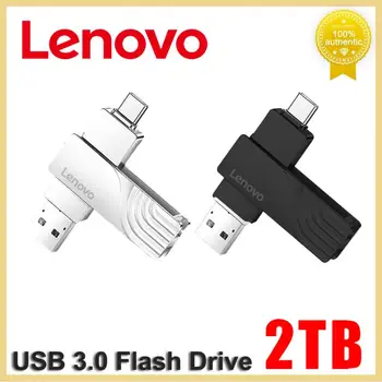 Lenovo OTG Pen Drive 2 TB 1 TB 128 GB Флаш памети TYPE-C 2 В 1 Карта на Паметта на Мобилния Телефон High Speed 3.0 USB Стик За Лаптоп