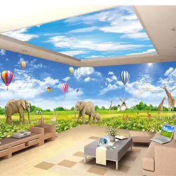 beibehang papel de parede Потребителски 3D тапети пълна сцена огромна рисувани стенни животински свят, хол, спалня, огромен на фона на тапети