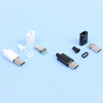 2 комплекта Type-C Mirco USB 3.1 Жак За Бързо Зареждане С Висок Ток, с Щепсел, Аксесоари За Ремонт на DIY