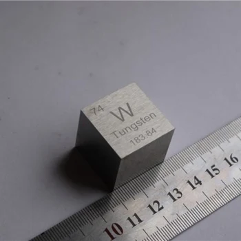 1-инчов Периодичен куб от метален волфрам с дебелина 25,4 мм с 99,95