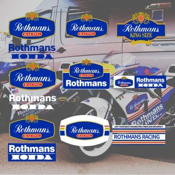 Спонсор на състезания Rothmans Модифицирана стикер за декорация на резервоара на двигателя за мотокрос, Стикер за Suzuki, Honda, Kawasaki, Yamaha, Ducati