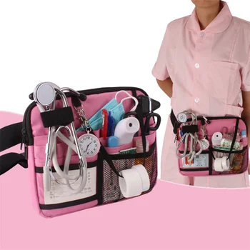 Поясная чанта медицински сестри с множество джобове, колан-органайзер с регулируем поясным колан, Поясная чанта за инструменти, медицински сестри, чанта-органайзер, преносим чанта