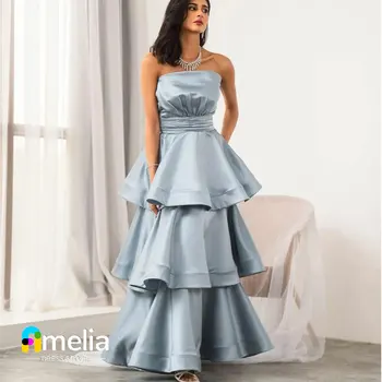 Выпускное рокля Amelia без презрамки и дължина до щиколоток, вечерна рокля без ръкави и С летни женски място за вечерни рокли за Сватбеното парти в Арабия
