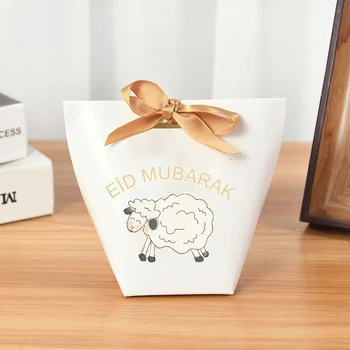 5шт овчи Кутии с шоколадови Бонбони happy Eid Al-Adha Eid Mubarak Muslim Ислямски Рамадан Карим Ифтар Украса десертно масата благодарственный подарък