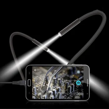 Мини камера за вашия телефон Android с обектив 5,5 мм, тел 2 м, 5 м, 10 м, USB-ендоскопска камера с змеиным кабел, ендоскоп за ремонт на автомобили