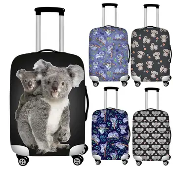 Сладко детска седалка за багаж с участието на коали, за защита на куфара, защита на багаж от надраскване, Прахозащитен Гъвкави Миещи се пътни принадлежности