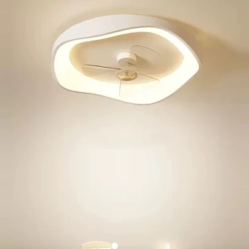 Модерен вентилатор на тавана с осветление Дистанционно управление на Тавана вентилатор с led подсветка скрит монтаж с регулируема яркост за спални хол