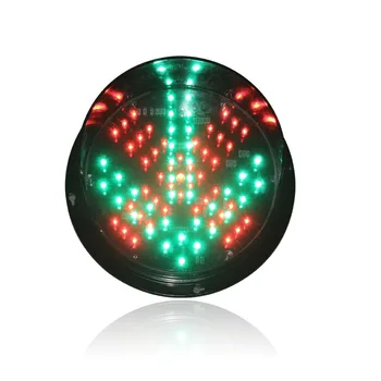 Нов дизайн DC12V 200 мм червен кръст зелената стрелка сигнален фенер led светофар lampwick