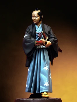 Неокрашенный комплект 1/32 54 мм Самурай, късен период Муромати, 54 mm фигурка, историческа личност, определени от смола