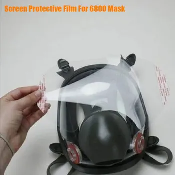 Защитно фолио за обектива от надраскване, за противогаза 3M 6800, респиратор, Защитно фолио за прозорци на цялото лице, маска за пръскане на боя