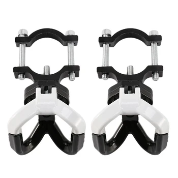 2X Алуминиева чанта за електрически скутер, с Двойна кука за Ninebot Max G30, Закачалка за скутер, Притурка, Нокът, Бял + черен