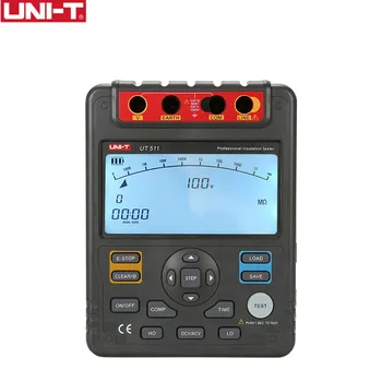 UNIT UT511 1000V 10Gohm Цифровите тестери на съпротивлението на изолацията на UT511 Волтметър Автоматичен Диапазон Мегомметр