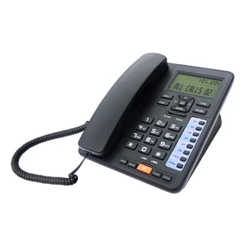 TC6400 2-Линеен Тенис на Кабелната Стационарен Телефон с LCD Дисплей с подсветка CallerID За Съхранение на Номера за Домашния Офис Dropship