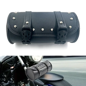 Универсална предната чанта за електрически мотор, Голям капацитет от изкуствена кожа Чанта за съхранение на Лек Мотоциклет Инструменти Чанта-органайзер