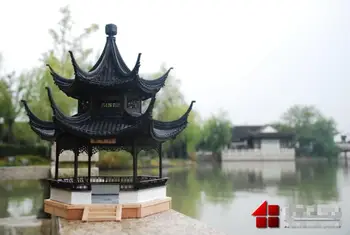 колекция от модели на древна китайска архитектура в мащаб 1/25, секретни и шипастые дизайн, лунен палата, древен палата