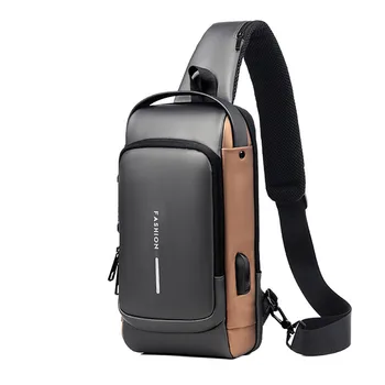Нова чанта-прашка, пътна чанта през рамо, водоустойчив спортен нагрудная чанта, анти-кражба на чанта през рамо за мъже, USB зареждане bolso ал hombre