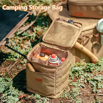 Чанта за съхранение на открито, на къмпинг с Голям капацитет, трайни / водоустойчив пътни чанти, чанти за съхранение на газова бутилка, комплект прибори за пикник, Калъф за съдове