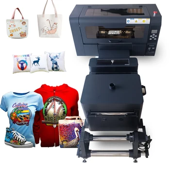 Гореща евтина печатна машина за печат на тениски Xp600 с глава Dtf, печатна машина за принтер A3 Dtf с прахово разклаща