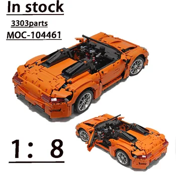 Класически спортен автомобил 42056 е Съвместим с MOC-72814 Нов Суперкаром 2621 Parts1: 8 Building Block Model Детска Играчка, Подарък за рожден Ден