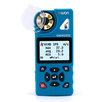 Owon Sasha 7-В-1 Цифров анемометр 0,6-40 М /С, измерване на температура и влажност, измерване на Скоростта, поддръжка за съхранение на данни