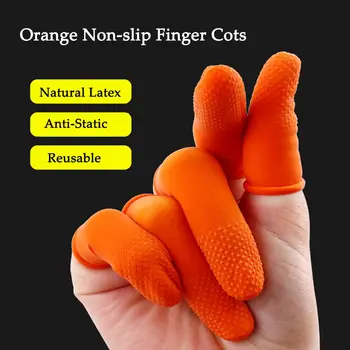 Защита на върховете на пръстите, Инструмент за дизайн на ноктите, Аксесоари за почистване, Оранжеви Предпазни Ръкавици за пръстите, Гумени Ръкавици за пръстите