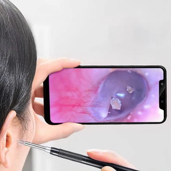 USB ендоскопска камера за визуално разглеждане на ушни мивки Бороскоп Гъвкава камера 5 мм за телефон Xiaomi Huawei Android Harmony Използването на собствените си ръце