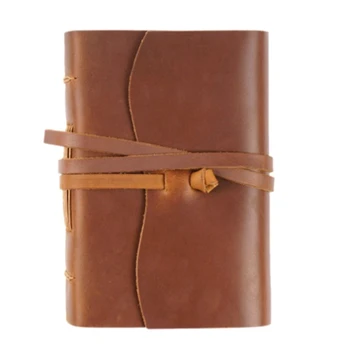 Кожен дневник ръчна изработка - дневник в кожени корици размер 100x155 мм и списания за записи в пътеписи/Дневник