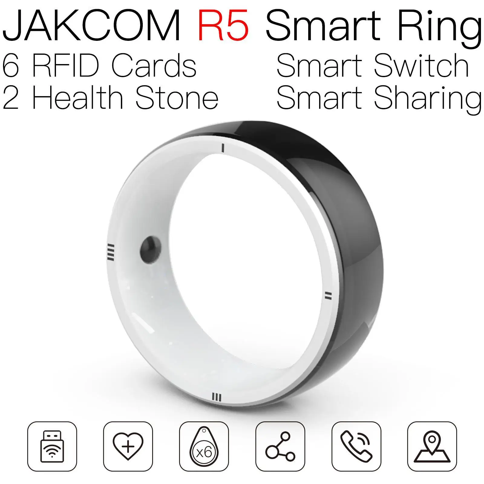 JAKCOM R5 Smart Ring - Нов продукт за защита на ИН-сензорна техника, електронна етикет RFID 200328238